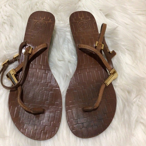 Tory Burch Pauline Almond wedge heel sandals 8 - Picture 3 of 10